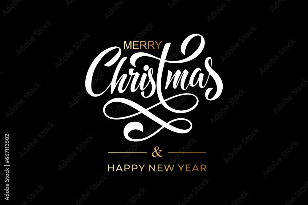 Merry Christmas lettering