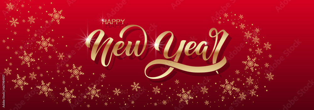 Happy New Year Lettering