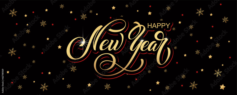 Happy New Year Lettering