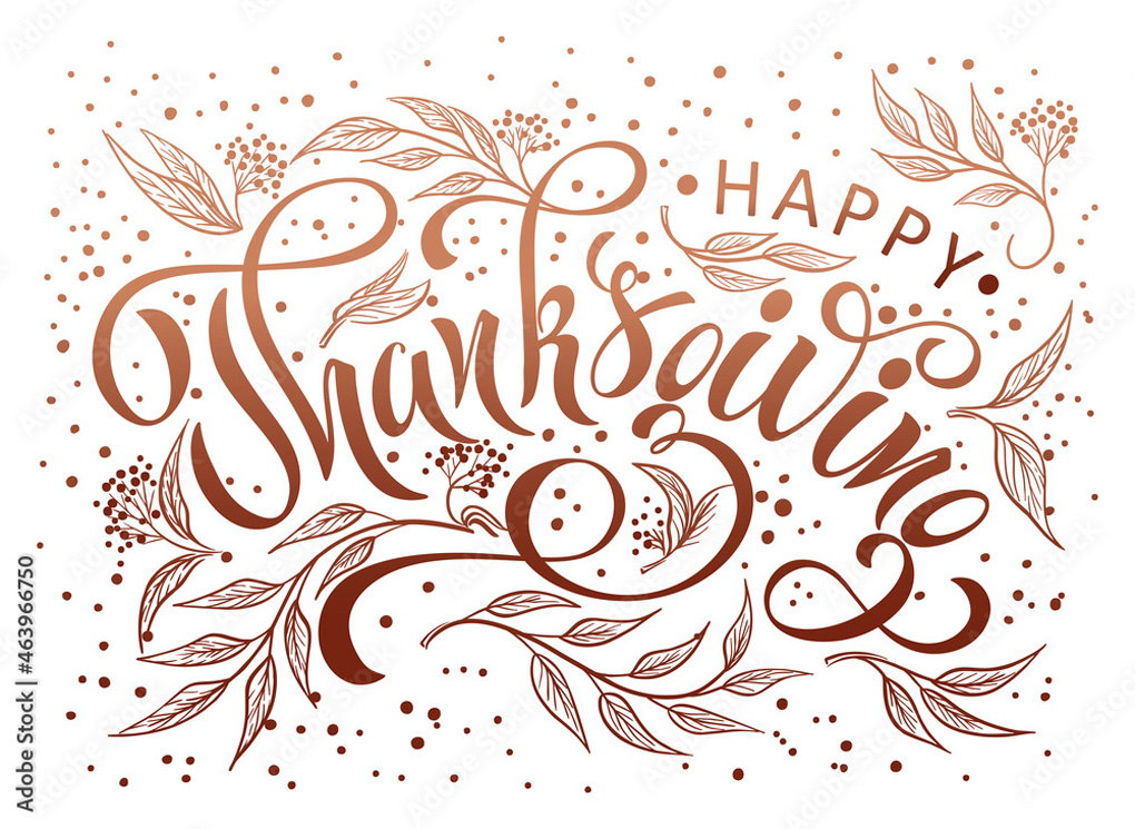 Thanksgiving Day леттеринг