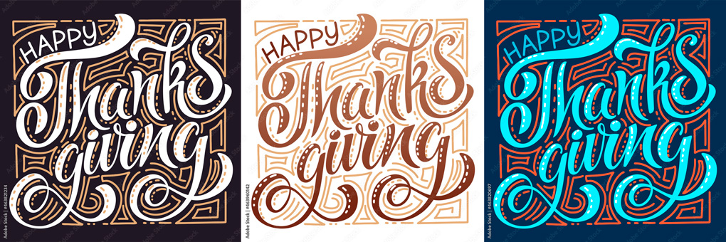 Thanksgiving Day леттеринг