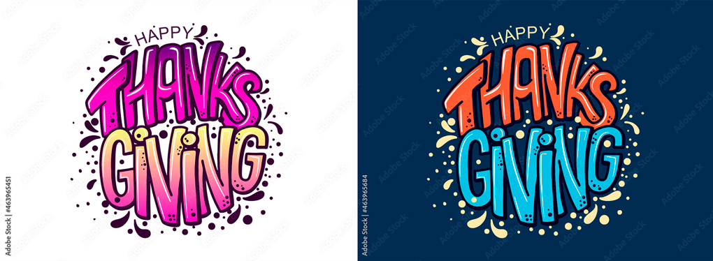 Thanksgiving Day леттеринг