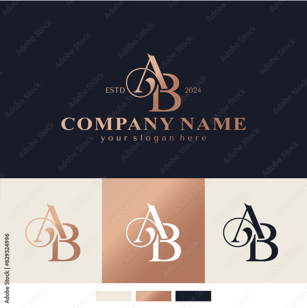 AB monogram logo