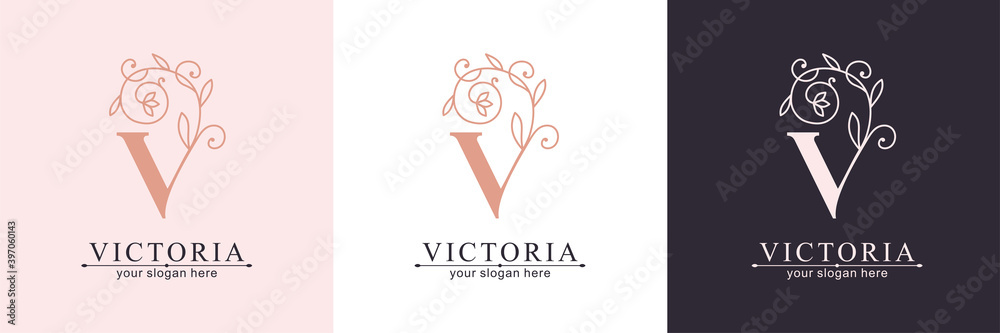 V monogram logo
