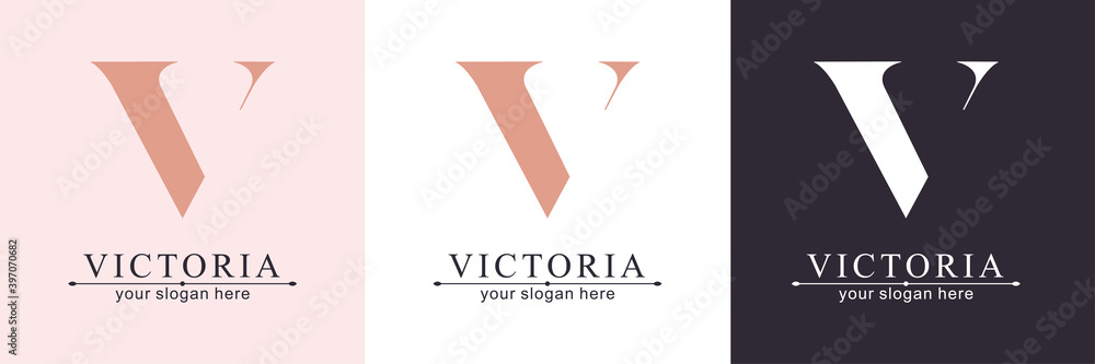 V monogram logo