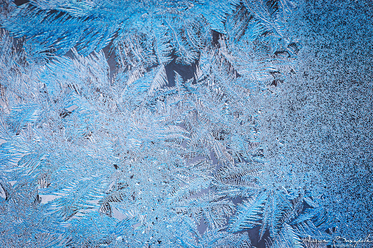 Морозные узоры на стекле