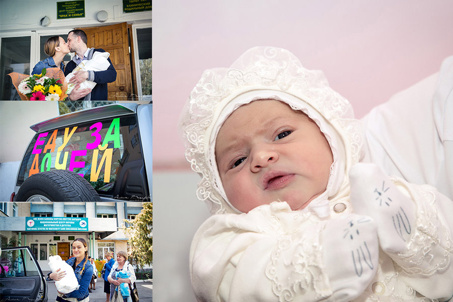 Фотосессия выписки из роддома. Фотограф Вихарева Алена