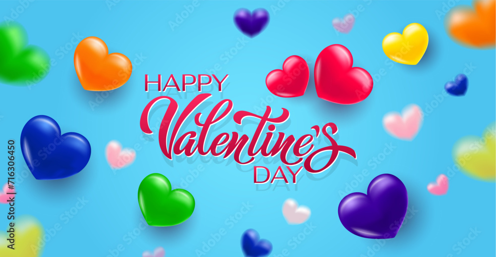 Happy Valentines day lettering