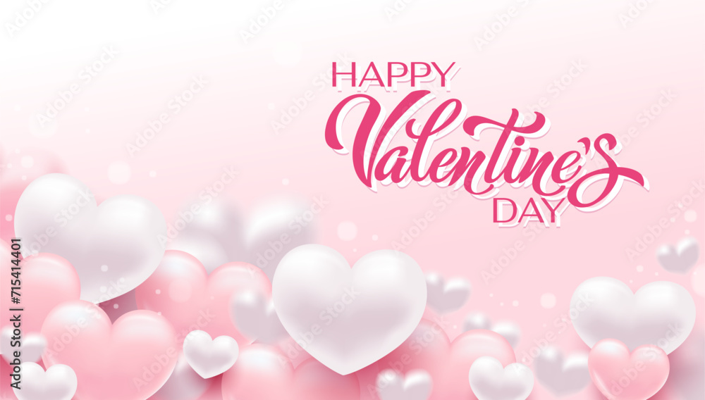 Happy Valentines day lettering