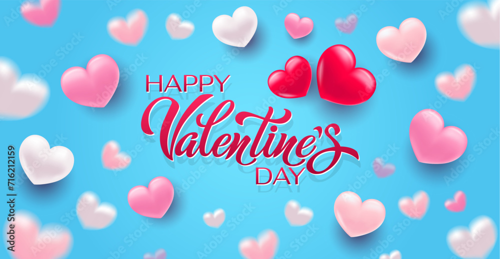 Happy Valentines day lettering