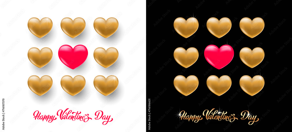 Happy Valentines day lettering