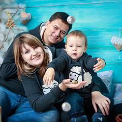 Новогодняя детская и семейная фотосессия. Фотограф Вихарева Алёна