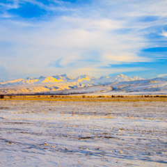 Зима в предгорье Иссык-куля