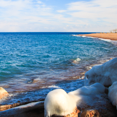 Зима на Иссык-куле