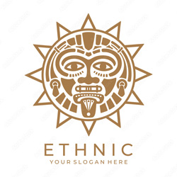 Стоковый логотип этнической маски 