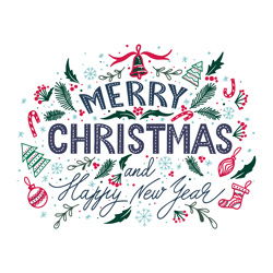 Merry Christmas леттеринг3