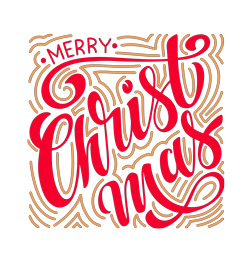 Рождественский леттеринг 