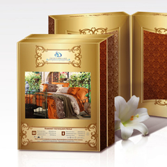 Дизайн упаковки для постельного белья (золотая серия)