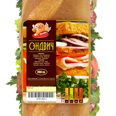 Разработка этикетки сэндвича